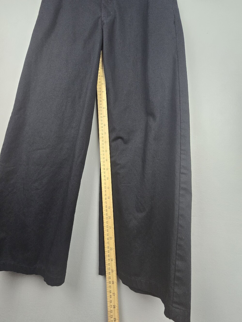 VANS Wide Leg Chino Pants Black Women Size 9 Baggy Casual Office Versatile - Picture 15 of 15